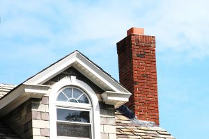 Chimney on a house